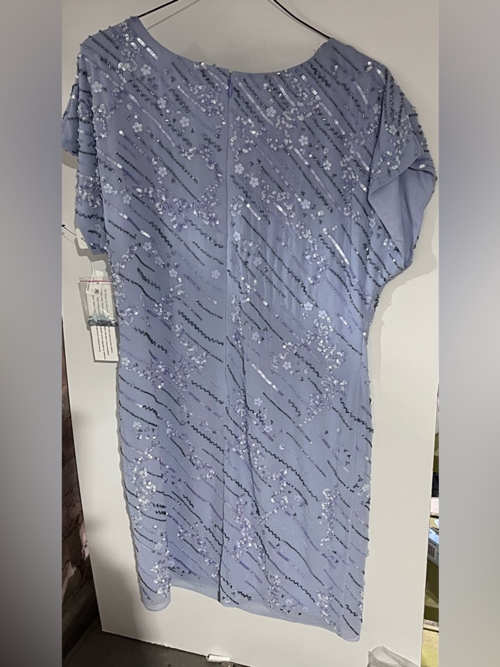 Aden Mattox Lavender Sequin Midi Dress